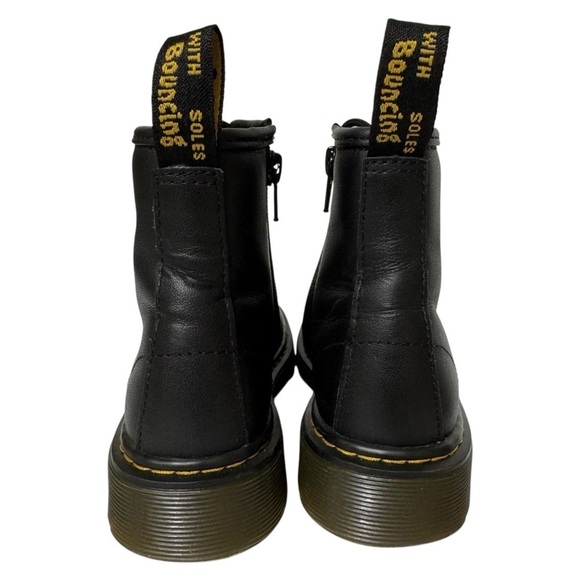 Dr. Martens Junior 1460 Softy T Black Leather Lace Up Boots Unisex Size 1 - Picture 4 of 12